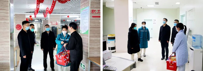 阳城企业集团及郑州阳城医院领导兔年新春慰问在岗职工