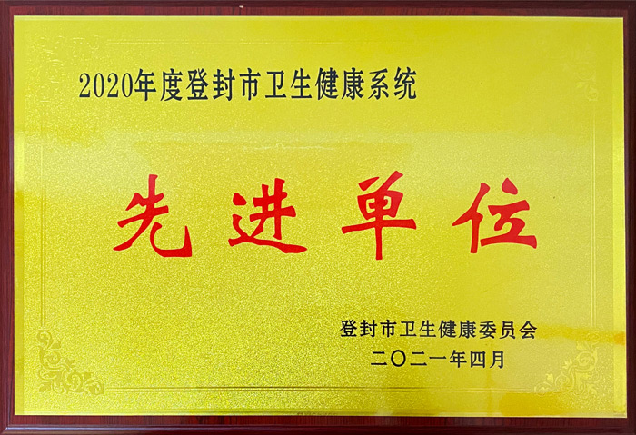 2020年度登封市卫生健康系统先进单位
